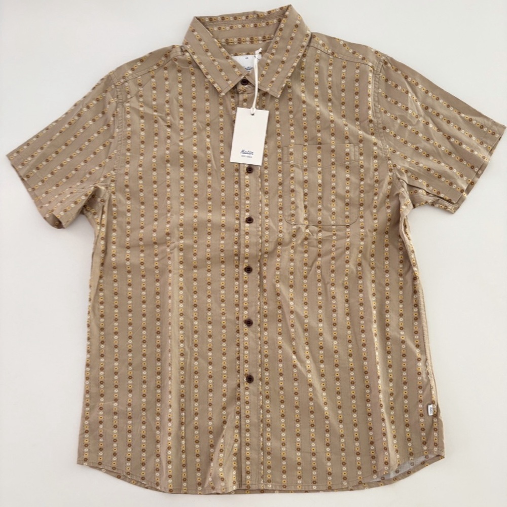 Katin Resonate Geometric Dot Short Sleeve Button Down Shirt Men’s Size Medium